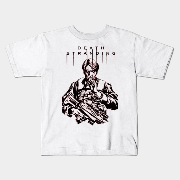 Death Stranding Cliff Unger Kids T-Shirt by OtakuPapercraft